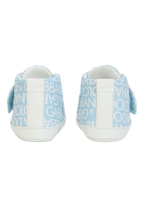 Sneackers neonato azzurre in pelle DOLCE E GABBANA | DK0130/PIAAZZURRO